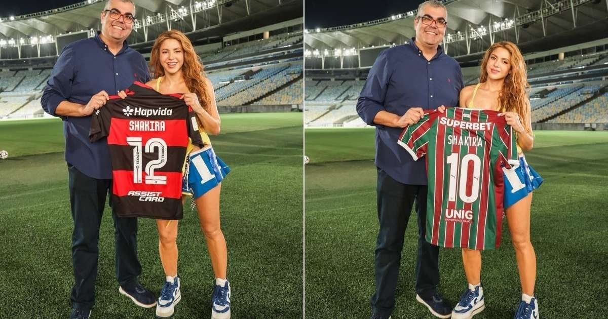 Shakira e sua conexão com o Brasil: Camisas de FlaFlu e autógrafo do Brasil