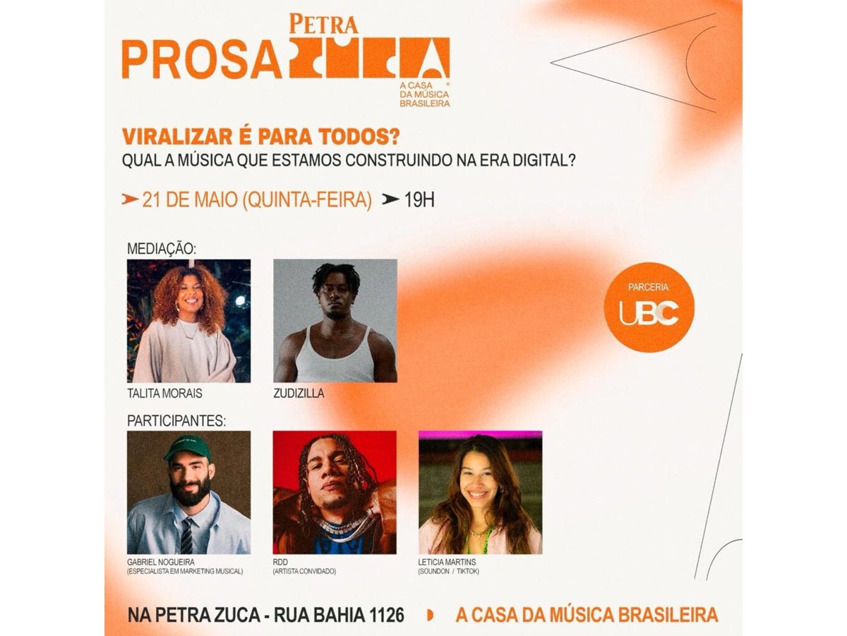 PROSA ZUCA e UBC: Debatendo Música na Era Digital em São Paulo PROSA ZUCA e UBC: Debatendo Música na Era Digital em São Paulo